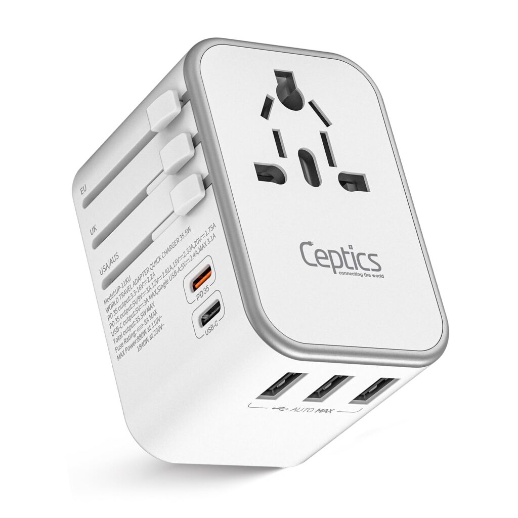 Ceptics World Travel Adapter Kit