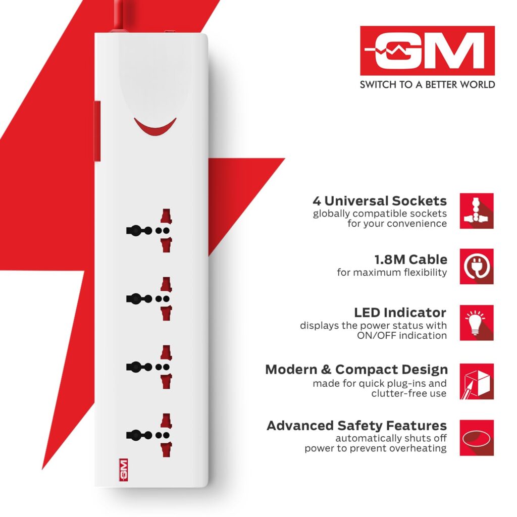 4-Socket Power Strip With Surge Protector