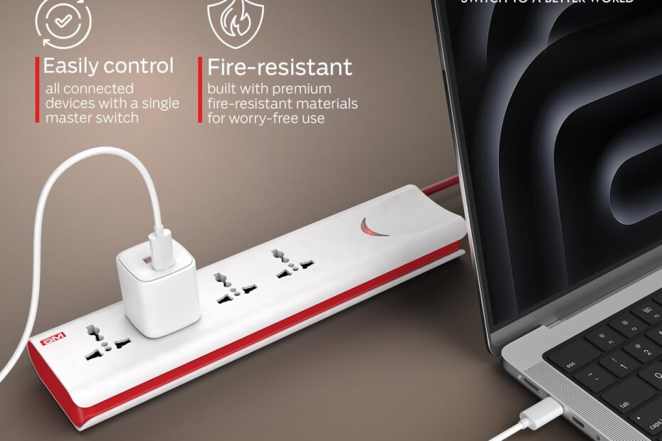4-Socket Power Strip With Surge Protector