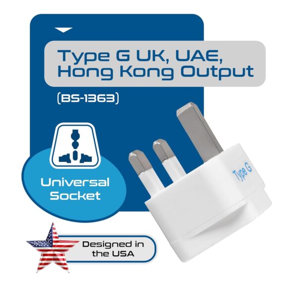 Ceptics UK Adapter for Indian Pins - Type G Plug 3-Pack - Image 4