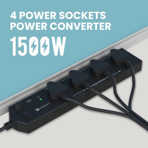 Portronics Power Plate 10 Extension Board with 4 Universal Sockets - Image 2