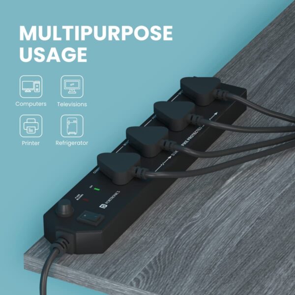 Portronics Power Plate 10 Extension Board with 4 Universal Sockets - Image 7