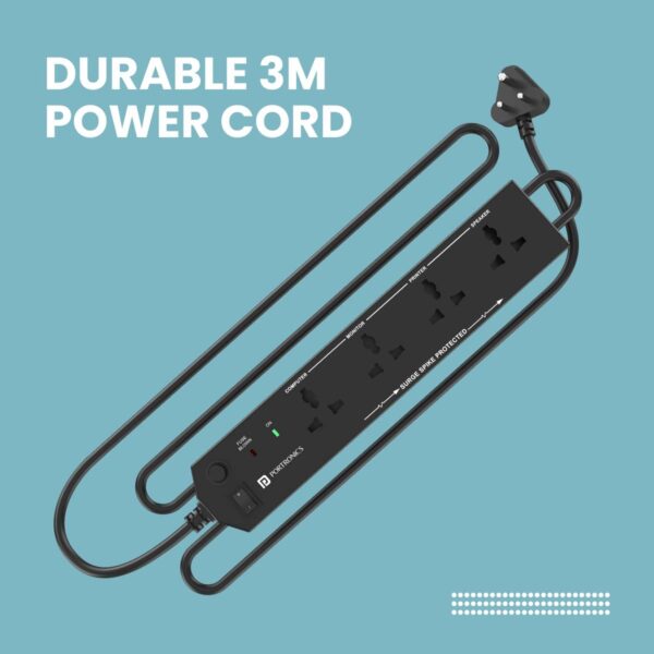 Portronics Power Plate 10 Extension Board with 4 Universal Sockets - Image 4