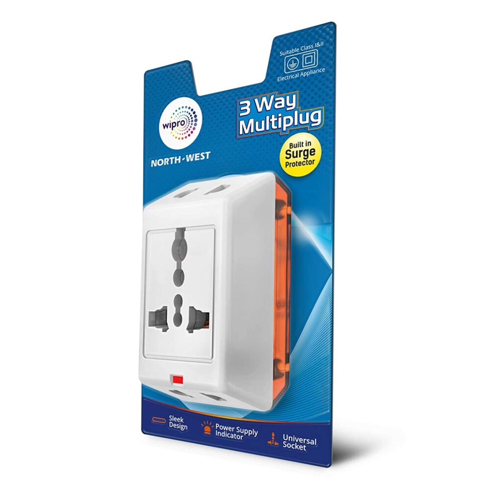 Wipro 3 Way Multiplug Adaptor(60%OFF)