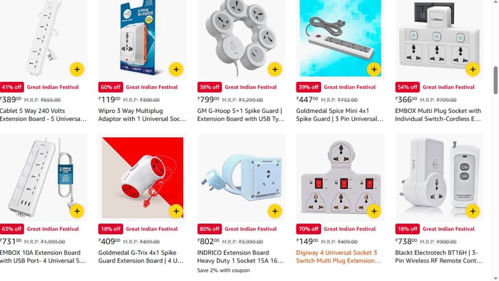 Top Electrical Deals on Adapters And Multi-Outlets