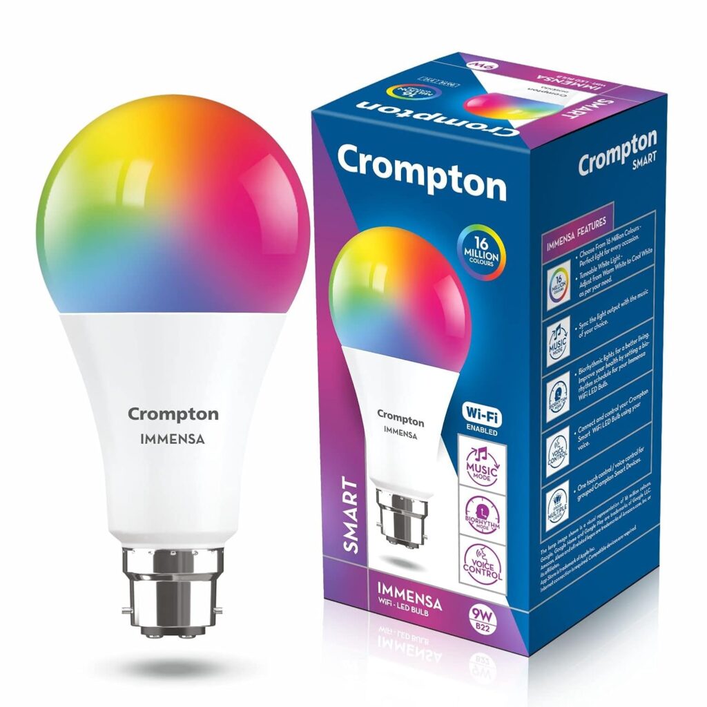 Crompton 9W B22 WiFi Smart LED Bulb