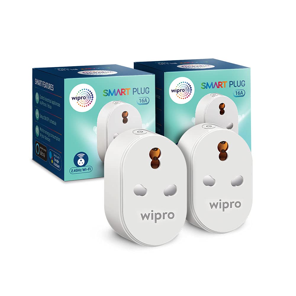 The Best Prime Day Smart Plug Deals You Can’t Afford to Miss (Up to 63% Off!) 2 Wipro 16A Wi-Fi Smart Plug (Pack of 2)