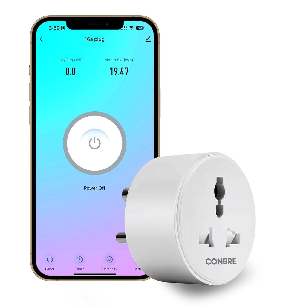 Automate Your Home Under ₹1000: Top 3 Amazon Freedom Sale Deals 5 Conbre 10 Amp Wifi BT Smart Plug for automation Energy Monitoring